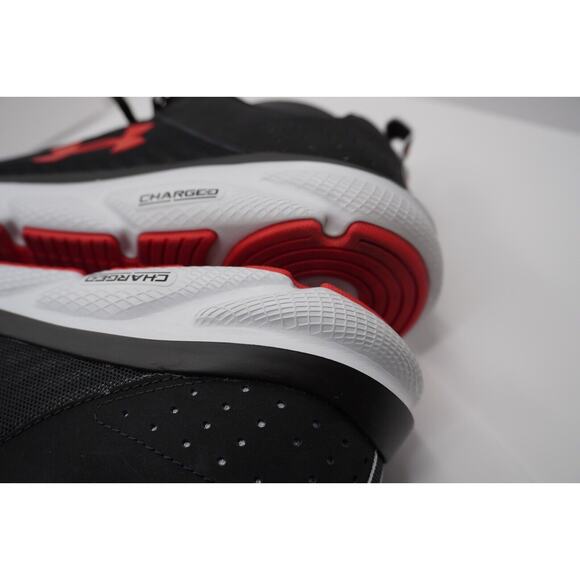 Under Armour UA CHARGED ASSERT 8 Black Orange White 10.5 active gym casual 34-03 - Picture 5 of 12